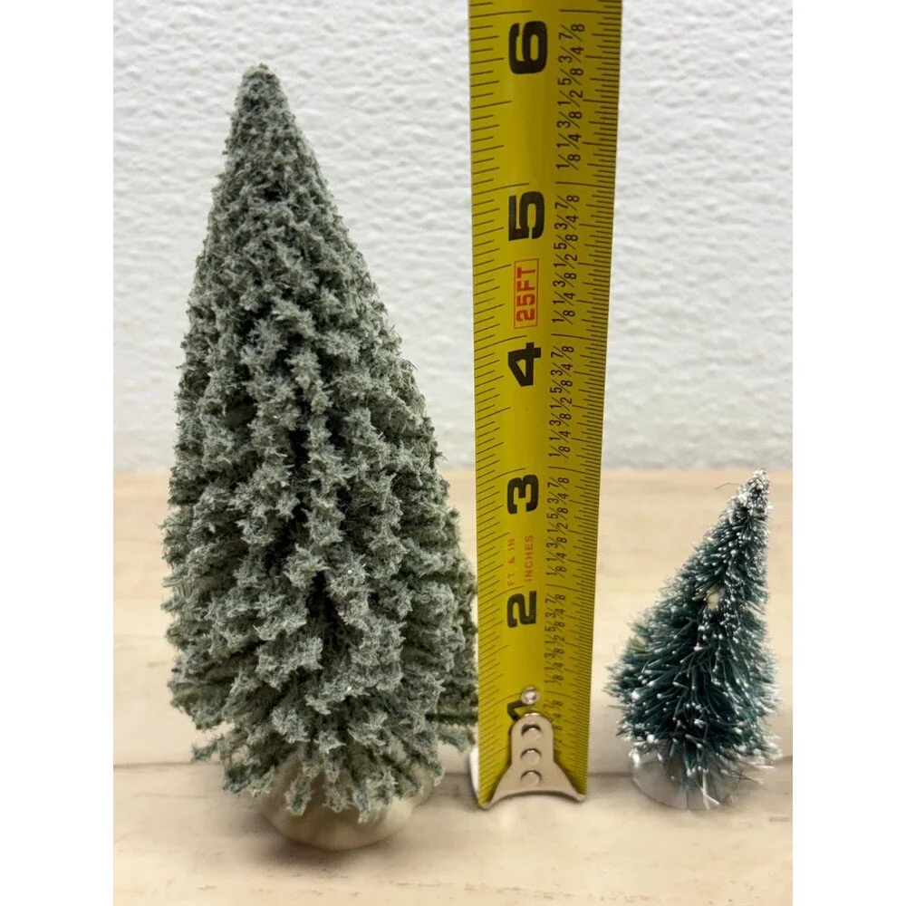 Vtg Set Of 4 Bottle Brush Trees